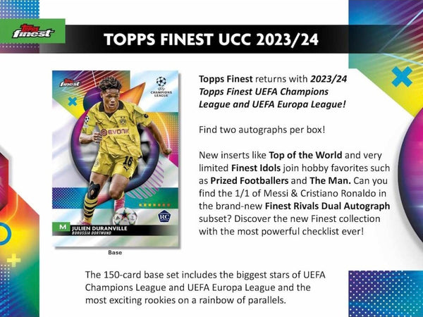 2023-24 Topps Finest UEFA Club Competitions Soccer Hobby Box (PRE-ORDER)