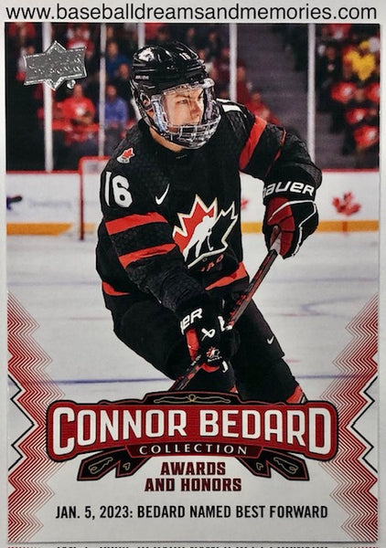 2023 Upper Deck Connor Bedard Collection Awards And Honors SP Card