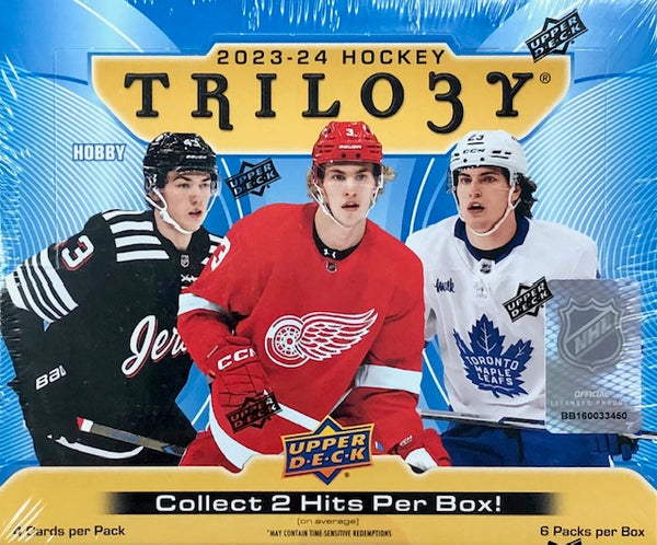 2023-24 Upper Deck Trilogy Hockey Hobby Box (Call 708-371-2250 For Pricing & Availability)