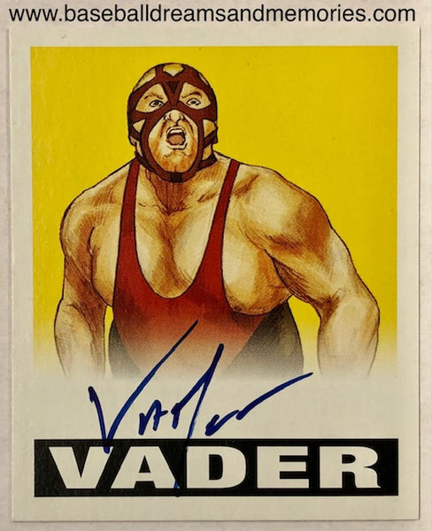 2012 Leaf Originals Wrestling Vader Gold Autograph Card Serial Numbered 37/99