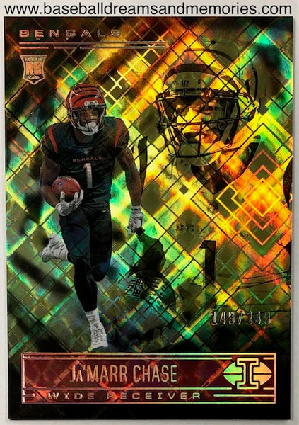 2021 Panini Ilusions Ja'Marr Chase Rookie Card Serial Numbered 149/249