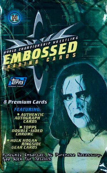 1999 Topps WCW Embossed Wrestling Trading Cards Hobby Pack (Sting)