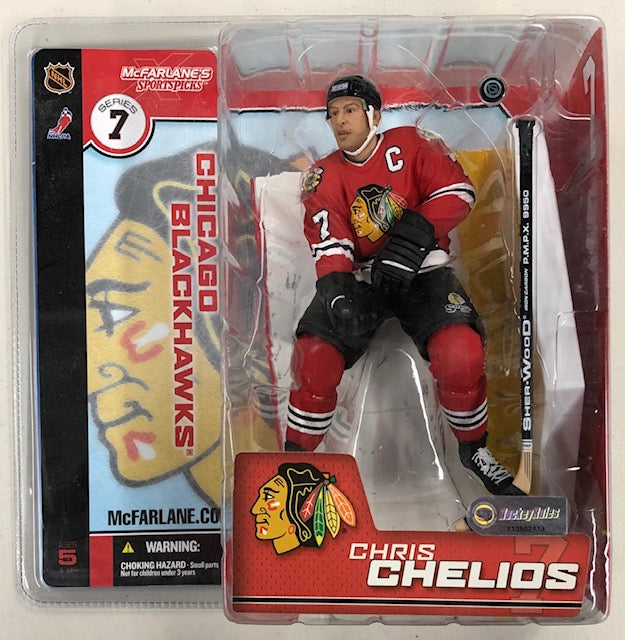 McFarlane Toys NHL Chicago Blackhawks Sports Picks Hockey Series 7 Chris  Chelios Action Figure [Red Retro Jersey Variant]