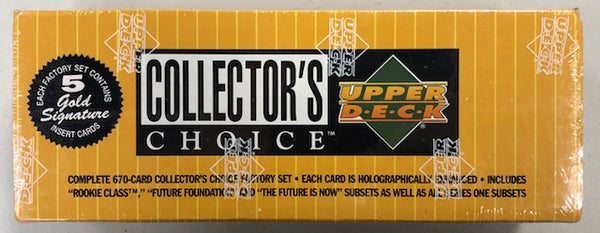 1994 Upper Deck Collectors Choice Baseball Complete Factory Set of 670 Cards with 5 Gold Signature Insert Cards800 Cards (Ken Griffey Rookie)