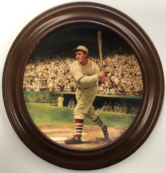 1993 The Bradford Exchange The Legends Of Baseball "Rogers Hornsby: The .424 Season" 8" Collectors Plate in Plate Frame