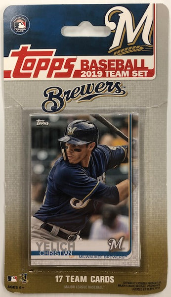 2019 Topps Baseball Milwaukee Brewers Team Collection 17 Card Set