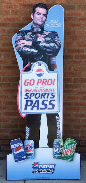 Jeff Gordon Pepsi Racing Life Size Cardboard Stand Up Standee Display