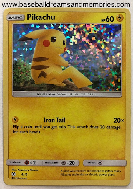 2019 Pokemon Pikachu McDonalds Happy Meal Promo Card 6/12 – Baseball Dreams  & Memories