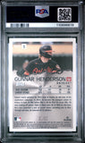 2024 Topps Archives Gunnar Henderson '96 Wrecking Crew Red Foilboard Card Serial Numbered 21/25 Graded PSA MINT 9