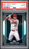 2025 Topps Chrome Mike Trout Shadow Etch Card Graded PSA GEM MT 10