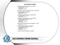 2025 Bowman Chrome Baseball Hobby Box (PRE-ORDER)