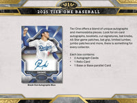 2025 Topps Tier One Baseball Hobby Box (PRE-ORDER)
