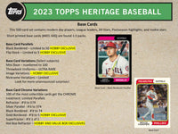 2023 Topps Heritage Baseball Hobby Pack