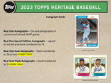 2023 Topps Heritage Baseball Hobby Pack