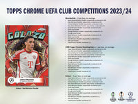 2023-24 Topps Chrome UEFA Club Competitions Soccer Hobby Box