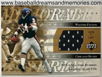 2001 Upper Deck Walter Payton Memorable Materials Game-Used Jersey Card