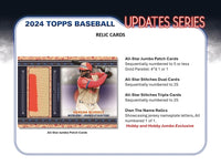 2024 Topps Update Series Baseball Jumbo Hobby Box