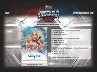 2025 Topps UFC Knockout Hobby Box (PRE-ORDER)
