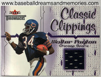 2002 Fleer Walter Payton Classic Clippings Game-Worn Jersey Card