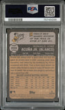 2022 Topps Heritage Ronald Acuna Jr Chrome Green Refractor Card Serial Numbered 144/273 Graded PSA MINT 9