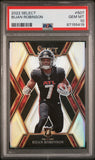 2022 Panini Select Bijan Robinson X Rookie Silver Card PSA GEM MT 10