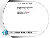 2025 Bowman Chrome Baseball Hobby Box (PRE-ORDER)