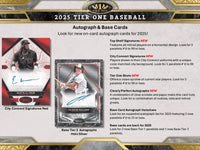 2025 Topps Tier One Baseball Hobby Box (PRE-ORDER)