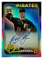 2024 Topps Chrome Update Paul Skenes Autograph Refractor Rookie Card Serial Numbered 354/499