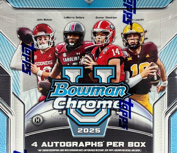 2025 Bowman Chrome University Football Jumbo Box