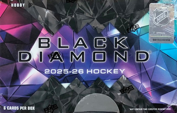 2025-26 Upper Deck Black Diamond Hockey Hobby Box (Call 708-371-2250 For Pricing & Availability)