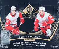 2021-22 Upper Deck SP Authentic Hockey Hobby Box (Call 708-371-2250 For Pricing & Availability)