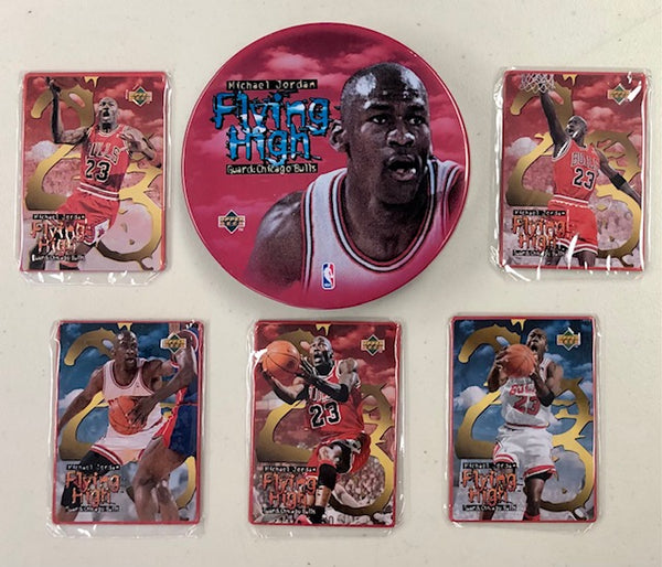 1998 Upper Deck Michael Jordan Flying High Collectors Tin with 5 All Metal Cards