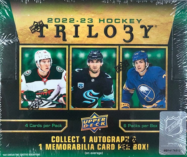2022-23 Upper Deck Trilogy Hockey Hobby Box (Call 708-371-2250 For Pricing & Availability)