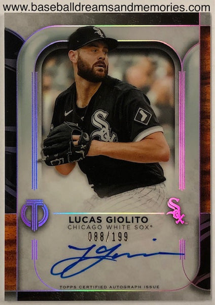 2022 Topps Tribute Lucas Giolito Autograph Card Serial Numbered 088/199