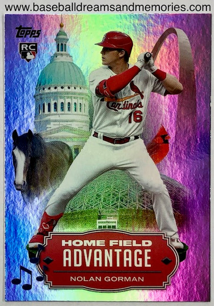 2023 Topps Series 1 Nolan Gorman Home Field Advantage Rookie Card