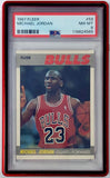 1987 Fleer Michael Jordan Card Graded PSA NM-MT 8 (Near Perfect Centering!) BONUS RED SLABMAG!