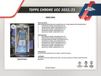 2022-23 Topps Chrome UEFA Club Competitions Soccer Hobby LITE Pack