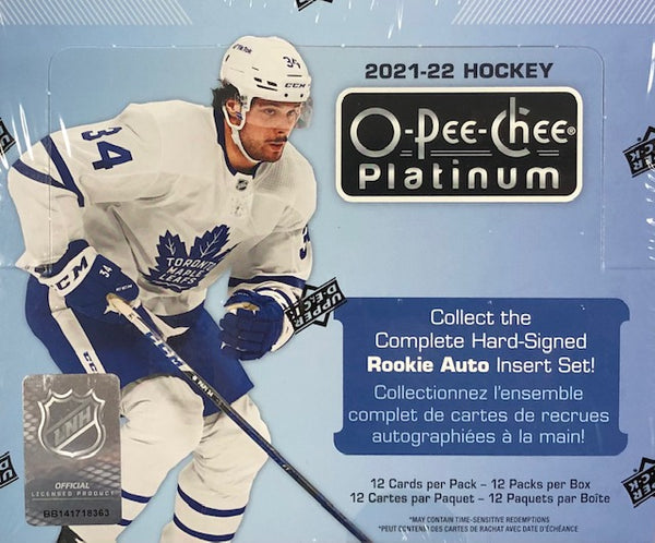 2021-22 Upper Deck O-Pee-Chee Platinum Hockey Hobby Box