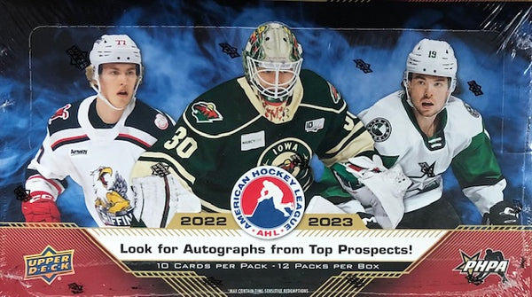 2022-23 Upper Deck AHL Hockey Hobby Box (Call 708-371-2250 For Pricing & Availability)