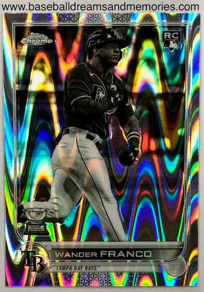 2022 Topps Chrome Wander Franco Black & White Ray Wave Rookie Card