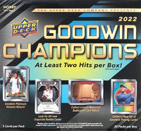 2022 Upper Deck Goodwin Champions Hobby Box (Call 708-371-2250 For Pricing & Availability)