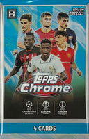 2022-23 Topps Chrome UEFA Club Competitions Soccer Hobby LITE Pack