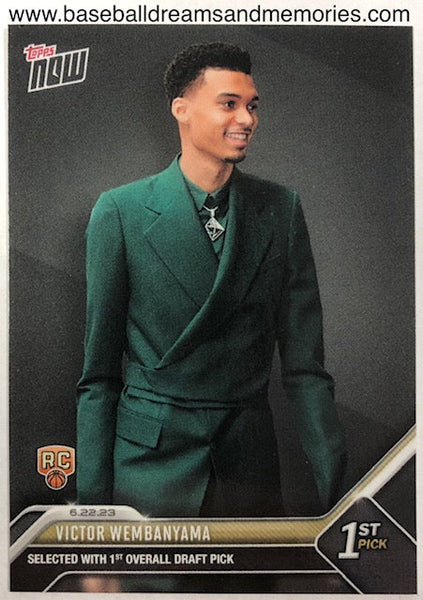 2023 Topps Now Victor Wembanyama "Selected with 1st Overall Draft Pick" Rookie Card