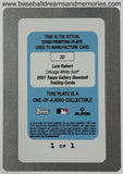 2021 Topps Gallery Luis Robert Cyan Printing Plate Serial Numbered 1/1