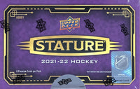 2021-22 Upper Deck Stature Hockey Hobby Box (Call 708-371-2250 For Pricing & Availability)