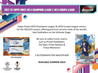 2022-23 Topps Finest UEFA Club Competitions Soccer Hobby Box (1 Mini Box)