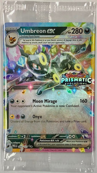 Pokmon Prismatic Evolutions Umbreon ex Stamped Promo 060/131 (Sealed) Baseball Dreams & Memories Pokmon Prismatic Evolutions Umbreon ex Stamped Promo 060/131 (Sealed) Baseball Dreams & Memories