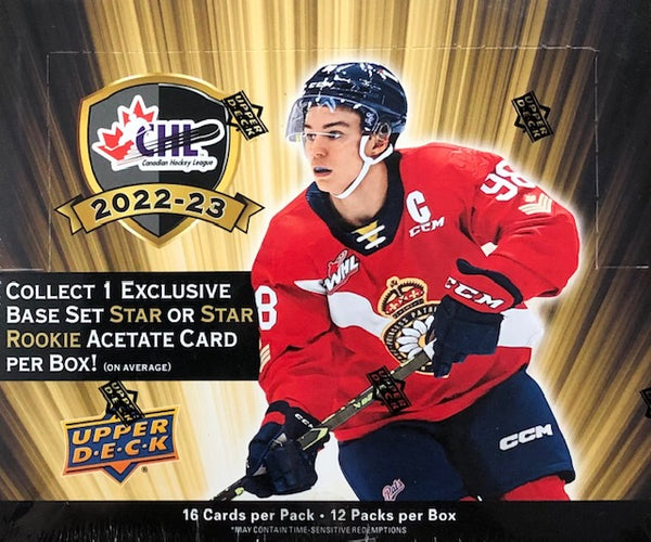 2022-23 Upper Deck CHL Hockey Hobby Box (Call 708-371-2250 For Pricing & Availability)