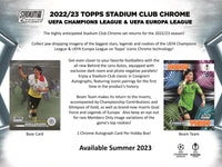 2022-23 Topps Stadium Club Chrome UEFA Club Competitions Soccer Hobby Box