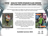 2022-23 Topps Stadium Club Chrome UEFA Club Competitions Soccer Hobby Pack